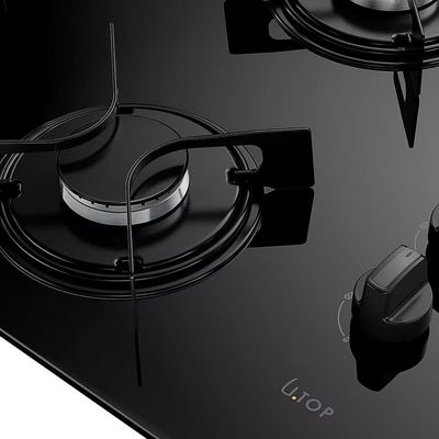 Cooktop a Gás Atlas U Top 4 Bocas Mesa de Vidro Preto
