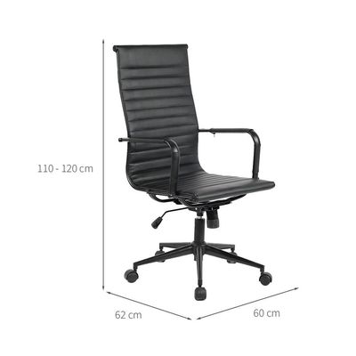 Cadeira de Escritório Presidente Giratória com Relax New Best All-Black Preta