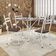 Conjunto de Mesa Quadrada com Tampo Granito e 4 Cadeiras Léia Revestimento Sintético Imbuia e Branco