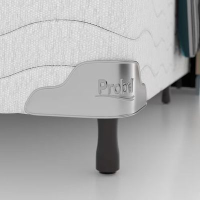 Base Box Queen Size Probel Amsterdã com Revestimento em Tecido Jacquard 38x158x198cm Branco