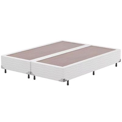 Base Box Queen Size Probel Amsterdã com Revestimento em Tecido Jacquard 38x158x198cm Branco