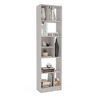Estante de Livros Politorno Piratini Alta 9 Prateleiras 178cm Off White