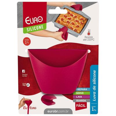 Luva de Silicone com Bico Euro Vermelha Vermelho