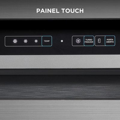 Geladeira Midea Frost Free Duplex 394L Inverter Inox Inox / 110V