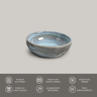 Conjunto de Ramequin Médio Orgânico Breeze 9x3cm 6 Peças Porto Brasil Azul