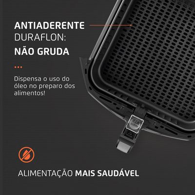 Fritadeira Elétrica Air Fryer Mondial AFN-80-BI 8L Prata - 127V