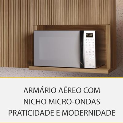 Cozinha Completa Paris 7 Peças 340cm Balcão Forno Nicho Microondas Nesher n/a