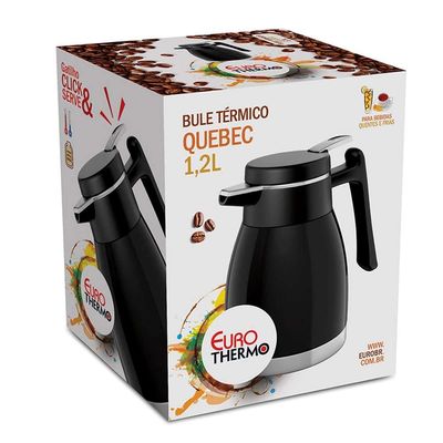Garrafa Térmica Quebec 1,2 L Euro Home Preto