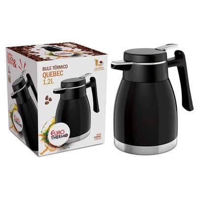 Garrafa Térmica Quebec 1,2 L Euro Home Preto