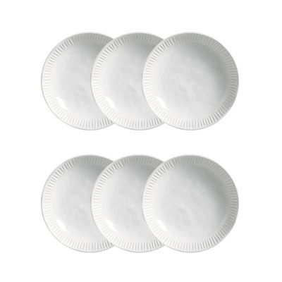 Conjunto de Pratos Fundos Linhas New White 830ml 06 Peças Porto Brasil Branco