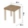 Mesa de Apoio Up Quadrada Artely Carvalho com Off White