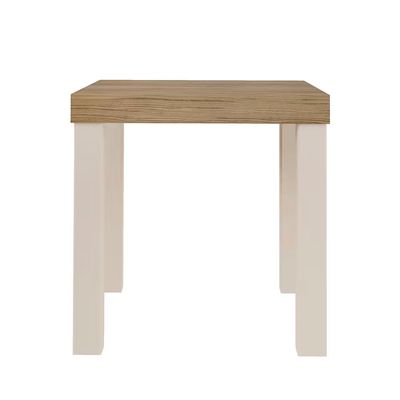 Mesa de Apoio Up Quadrada Artely Carvalho com Off White