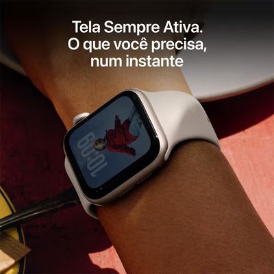 Apple Watch SE 3 GPS 44mm Pulseira Esportiva M/G Estelar