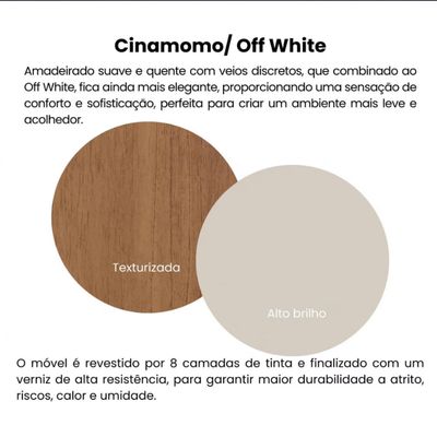 Escrivaninha Artely Nomad Tampo Rotativo Porta de Correr 4 Nichos Cinamomo/Off White