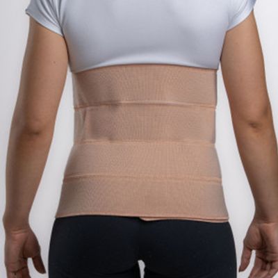 Faixa Abdominal 4 Painéis Ortho Care Dellamed G / Bege