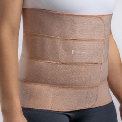 Faixa Abdominal 4 Painéis Ortho Care Dellamed G / Bege