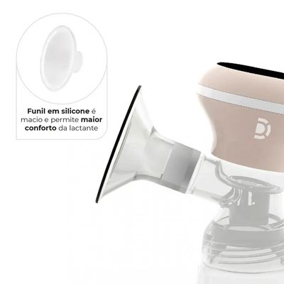 Bomba Tira-leite Elétrica 3 Modos e 9 Níveis de Intensidade Dellamed Transparente