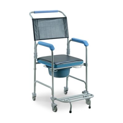 Cadeira de Banho Higiênica Desmontável até 150 Kg Assento 43 cm D50 Dellamed Azul