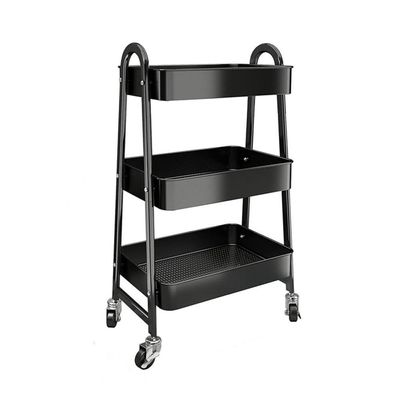 Carrinho Multiuso Brinquedos Sala Organizador Cozinha Manicure 3 Prateleiras Auxiliar Aço