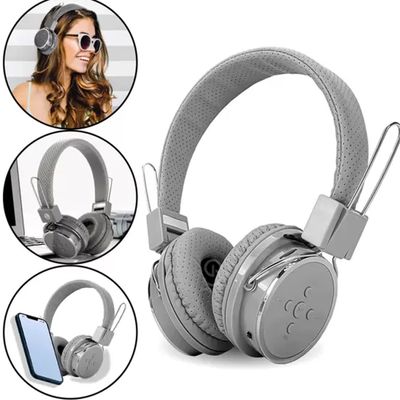 Fone Ouvido B05 Headphone Radio Fm  Bluetooth Sem Fio Cinza