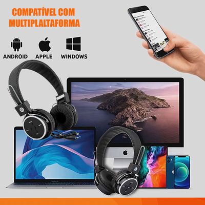 Headset B 05 B05 Fone De Ouvido Bluetooth Sem Fio Sd Fm P2
