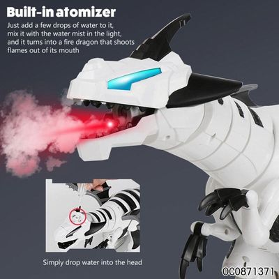 Dinossauro Robo Remoto Gigante Controle Dragao Solta Fumaca Interativo Som Luz Sensor Movimento