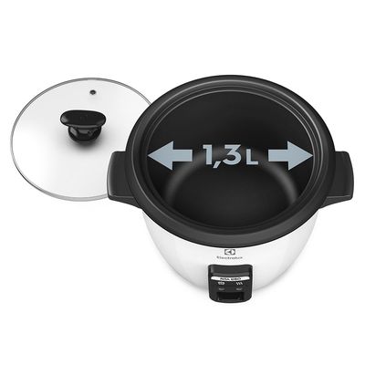 Panela de Arroz Elétrica Electrolux por Rita Lobo 1,3L Branca Efficient (RCB50) 127V
