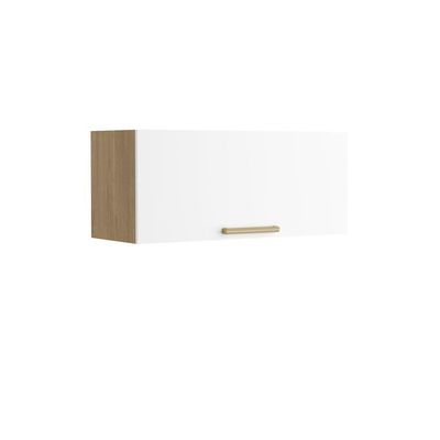 Armário Aéreo 80cm Porta Basculante Branco Axé Bertolini Branco Carvalho