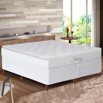 Cama Box Queen Size Itália Pillow Top Molas Ensacadas 69x158x198cm Umaflex Branco