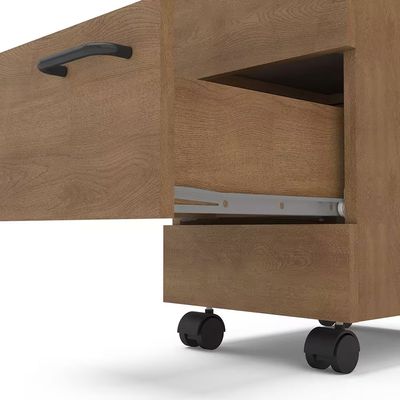 Gaveteiro Osaka 2 Gavetas com Rodízios 51cm Compacto Vertical MDP Politorno Freijó