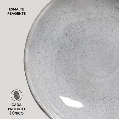 Conjunto de Pratos Fundos Bio Dust 830ml 6 Peças Porto Brasil Grafite
