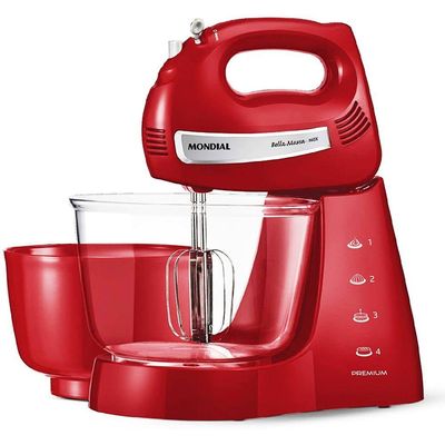 Batedeira Com Pedestal Mondial Premium Bella Massa Inox 500W 220V