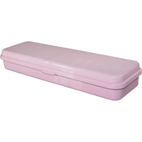 ESTOJO PLASTICO SIMPLES ROSA PASTEL WALEU