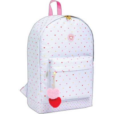 MOCHILA ACADEMIE CORACAO METALIZADO AZUL TILIBRA
