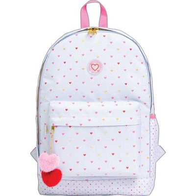 MOCHILA ACADEMIE CORACAO METALIZADO AZUL TILIBRA