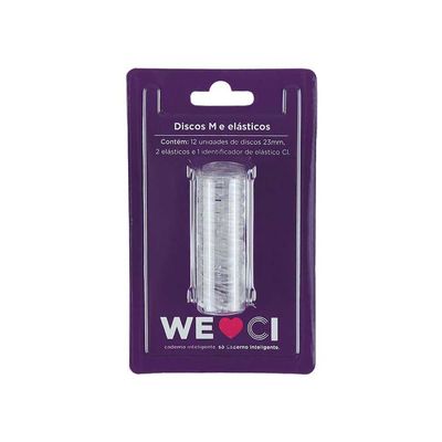 DISCOS E ELASTICO M 23MM TRANSPARENTE CADERNO INTELIGENTE
