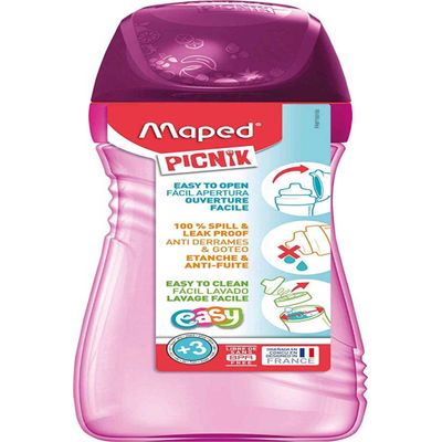 GARRAFA DE PLASTICO 430ML ORIGINS PICNIK ROSA MAPED