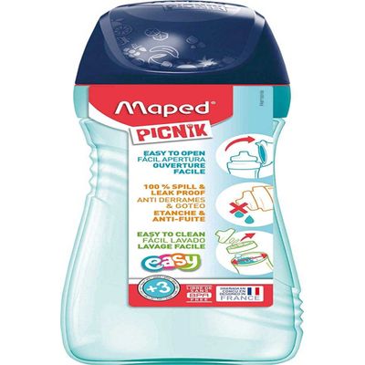 GARRAFA DE PLASTICO 430ML ORIGINS PICNIK AZUL E VERDE MAPED