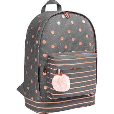 MOCHILA ACADEMIE LISTRAS E POAS ROSE TILIBRA