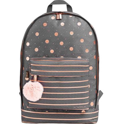 MOCHILA ACADEMIE LISTRAS E POAS ROSE TILIBRA