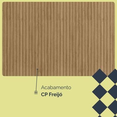 Cozinha Completa Kits Paraná Glam 2 Peças com Painel Ripado Freijó