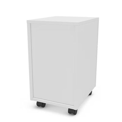 Gaveteiro Osaka 2 Gavetas com Rodízios 51cm Compacto Vertical MDP Politorno Branco