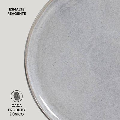 Conjunto de Pratos de Sobremesa Porto Brasil Bio Dust 21,5cm Cinza