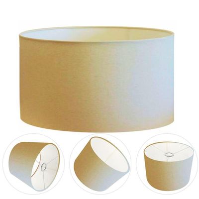Cúpula Abajur Cilíndrica Cp-7024 ø50x25cm Algodão Crú