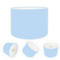 Cúpula Abajur E Luminária Cilíndrica Vivare Cp-7018 ø40x25cm - Bocal Nacional Azul-bebê