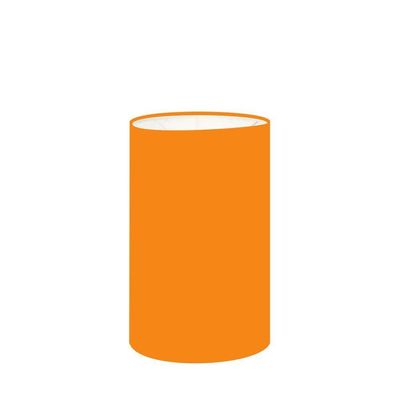Cúpula Abajur E Luminária Cilíndrica Vivare Cp-7002 ø13x30cm - Bocal Nacional Laranja