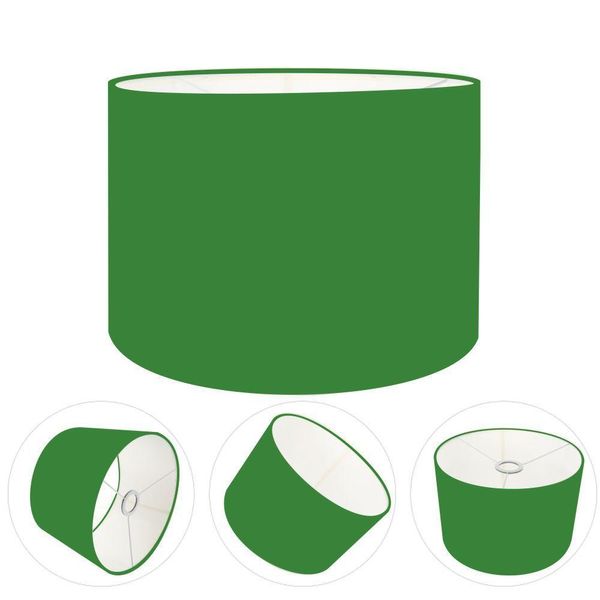 Cúpula Abajur Cilíndrica Cp-7017 ø40x21cm Verde Folha
