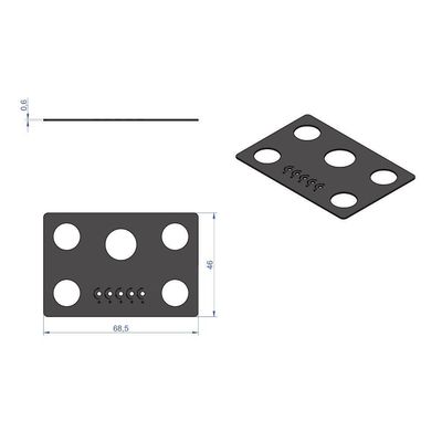 Vidro Preto Para Cooktop 5 Bocas Fogatti Preto