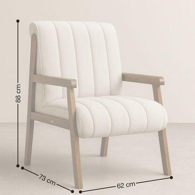 Poltrona Conceito Belga Bouclé Premium Cinza