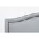 Cabeceira Queen Curva Luxo 160x60 Courino Cinza - Tachas Fumê